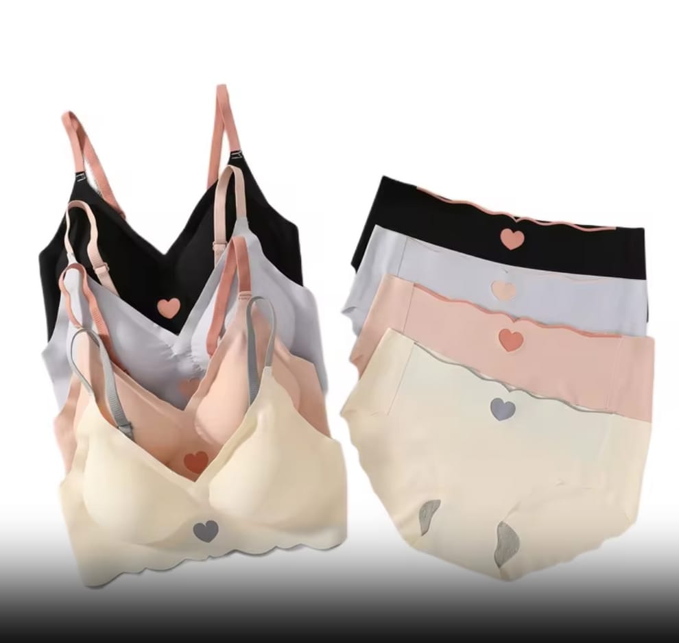 Women's fancy & Soft Matriyal Sexy Bra & Panty Set (Pack of 4)