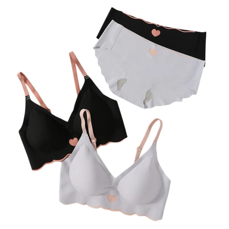 Women's fancy & Soft Matriyal Sexy Bra & Panty Set (Pack of 4)