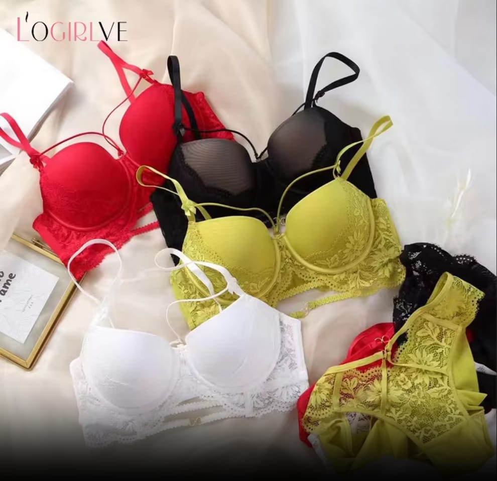 Women's fancy & Soft Matriyal Sexy Bra & Panty Set (Pack of 4)