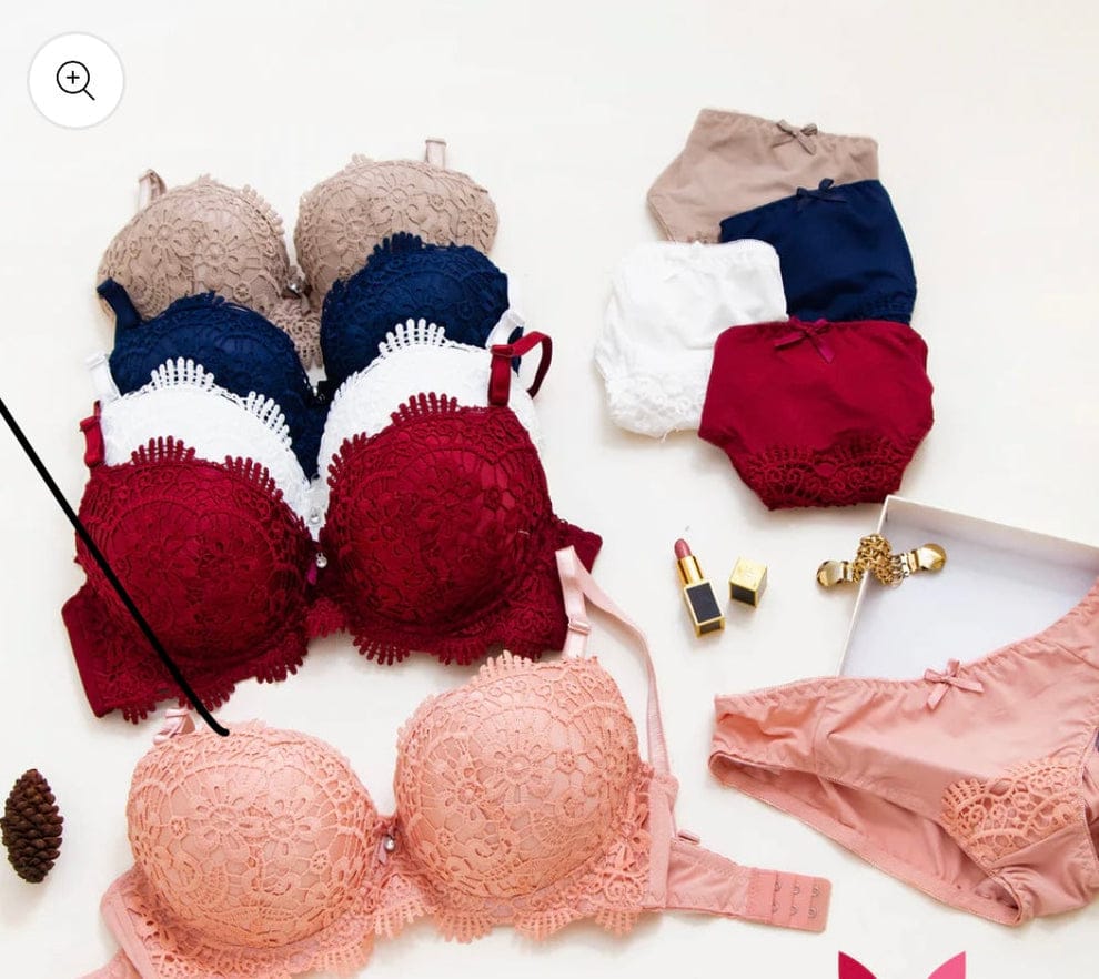 Women's fancy & Soft Matriyal Sexy Bra & Panty Set (Pack of 5)